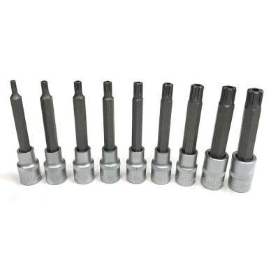 1/2" + 3/8" Galvučių su antgaliais rinkinys (RIBE) 9vnt. 1/2" + 3/8" Galvučių su antgaliais rinkinys (RIBE) 9vnt.