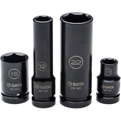 1/2" Prailgintų ir trumpų smūginių galvučių rinkinys (10-24mm)(26vnt) (plonasienės) 2 1/2" Prailgintų ir trumpų smūginių galvučių rinkinys (10-24mm)(26vnt) (plonasienės) 2