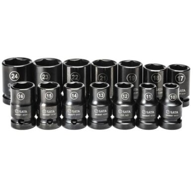 1/2'' Smūginių galvučių rinkinys (10-24mm)(14vnt)(plonasienės) 1 1/2'' Smūginių galvučių rinkinys (10-24mm)(14vnt)(plonasienės) 1