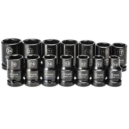 1/2'' Smūginių galvučių rinkinys (10-24mm)(14vnt)(plonasienės) 1 1/2'' Smūginių galvučių rinkinys (10-24mm)(14vnt)(plonasienės) 1