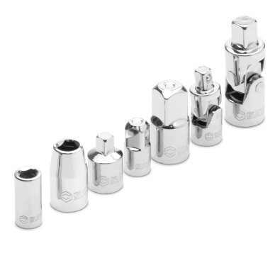 1/4''+3/8'' Adapterių ir priedų rinkinys 16vnt. 5 1/4''+3/8'' Adapterių ir priedų rinkinys 16vnt. 5