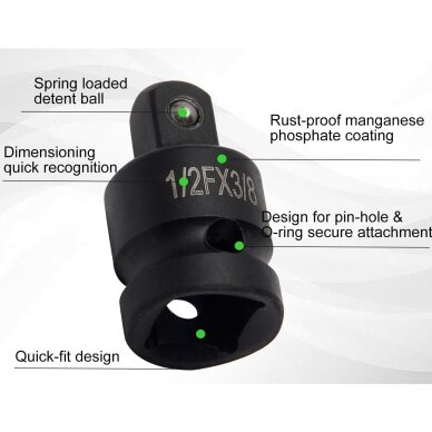 Adapterių smūginių rinkinys 6vnt. 2 Adapterių smūginių rinkinys 6vnt. 2