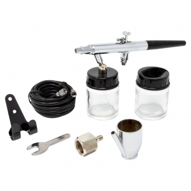 Aerografas 0.35mm su priedais