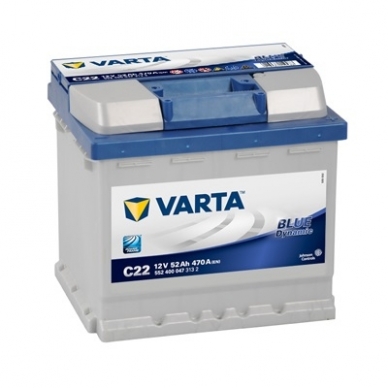 Akumuliatorius VARTA C22 52Ah 470A Akumuliatorius VARTA C22 52Ah 470A