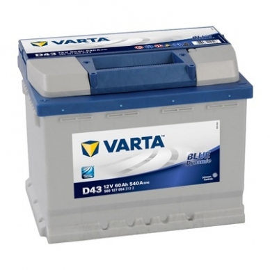 Akumuliatorius VARTA D43 60Ah 540A Akumuliatorius VARTA D43 60Ah 540A