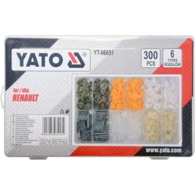 Automobilio apdailos plastikinių laikiklių rinkinys (300vnt) Renault 1 Automobilio apdailos plastikinių laikiklių rinkinys (300vnt) Renault 1