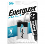 Baterija Energizer Max Plus 9V 6LR61 1vnt