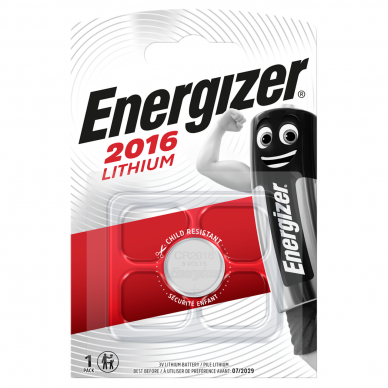 Baterija Energizer Lithium CR2016 1vnt