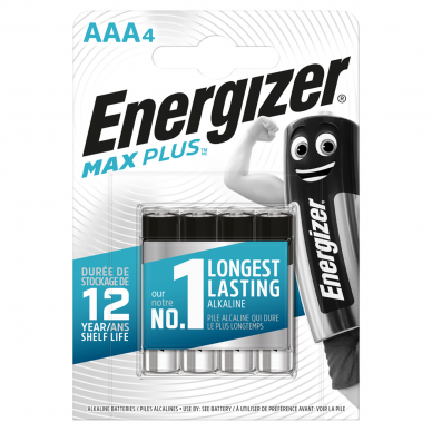 Baterija Energizer Max Plus AAA LR03 4vnt