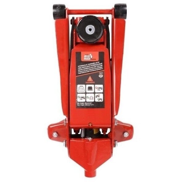 Domkratas hidraulinis su ratukais 2.5T 85-455mm 1 Domkratas hidraulinis su ratukais 2.5T 85-455mm 1