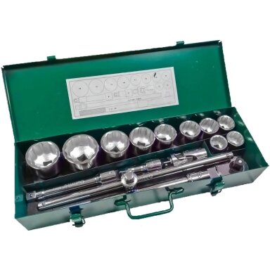 Galvučių rinkinys 3/4" 15vnt. (Colinė sistema) Galvučių rinkinys 3/4" 15vnt. (Colinė sistema)