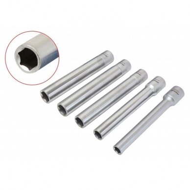 Galvučių prailgintų 3/8" rinkinys 5 dalių 2 Galvučių prailgintų 3/8" rinkinys 5 dalių 2