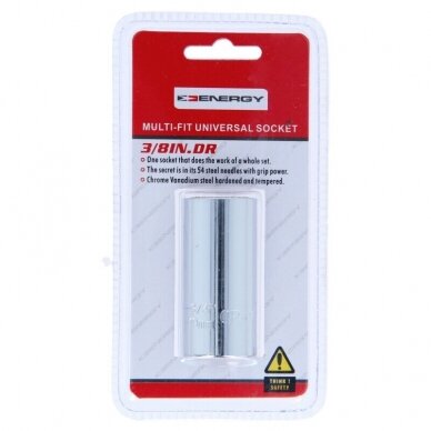 Galvutė universali ilga 3/8" 7-19mm 2 Galvutė universali ilga 3/8" 7-19mm 2