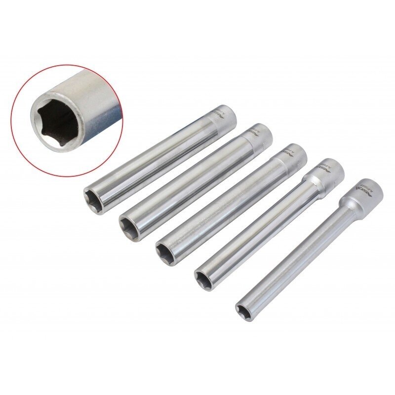 Galvučių prailgintų 3/8" rinkinys 5 dalių 2 Galvučių prailgintų 3/8" rinkinys 5 dalių 2