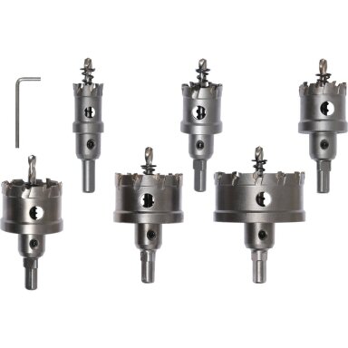 Gręžimo karūnų rinkinys metalui 22-65mm (TCT) Gręžimo karūnų rinkinys metalui 22-65mm (TCT)