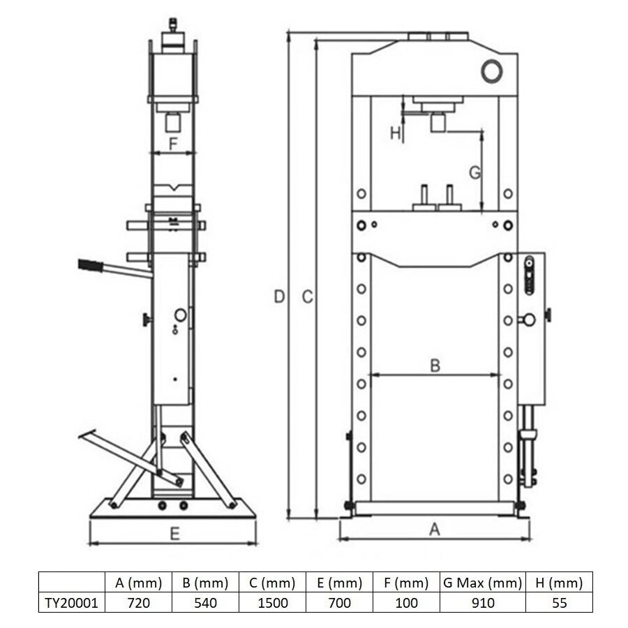 Hidraulinis presas 20T 1