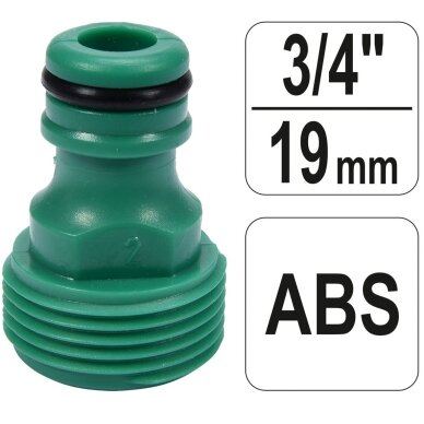 Jungtuvas laistymo žarnai 3/4" (iš.s.) Jungtuvas laistymo žarnai 3/4" (iš.s.)