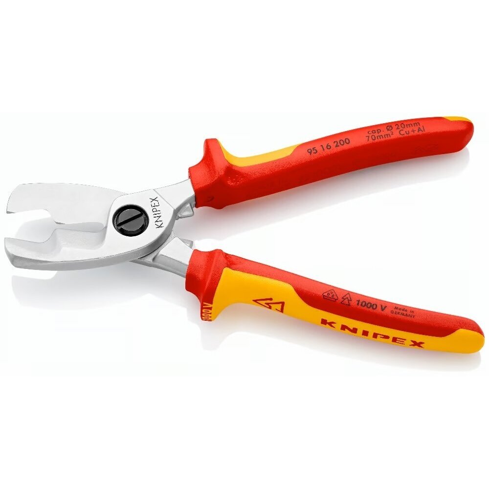 Kabelio kirpimo žirklės elektrikui VDE 200mm KNIPEX 2