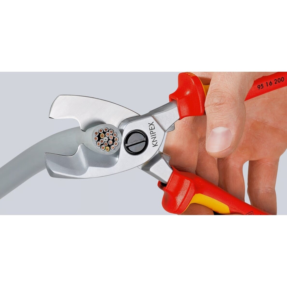 Kabelio kirpimo žirklės elektrikui VDE 200mm KNIPEX 4