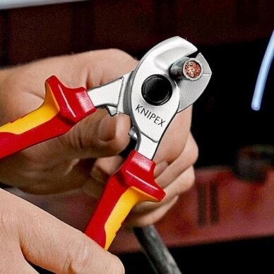 Kabelio kirpimo žirklės elektrikui VDE 165mm KNIPEX 3