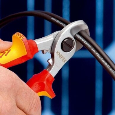 Kabelio kirpimo žirklės elektrikui VDE 165mm KNIPEX 4