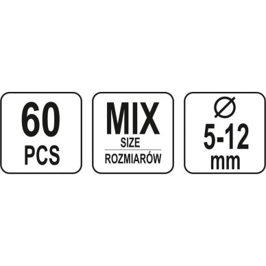 Kaiščių su galvute rinkinys (60vnt) 4 Kaiščių su galvute rinkinys (60vnt) 4