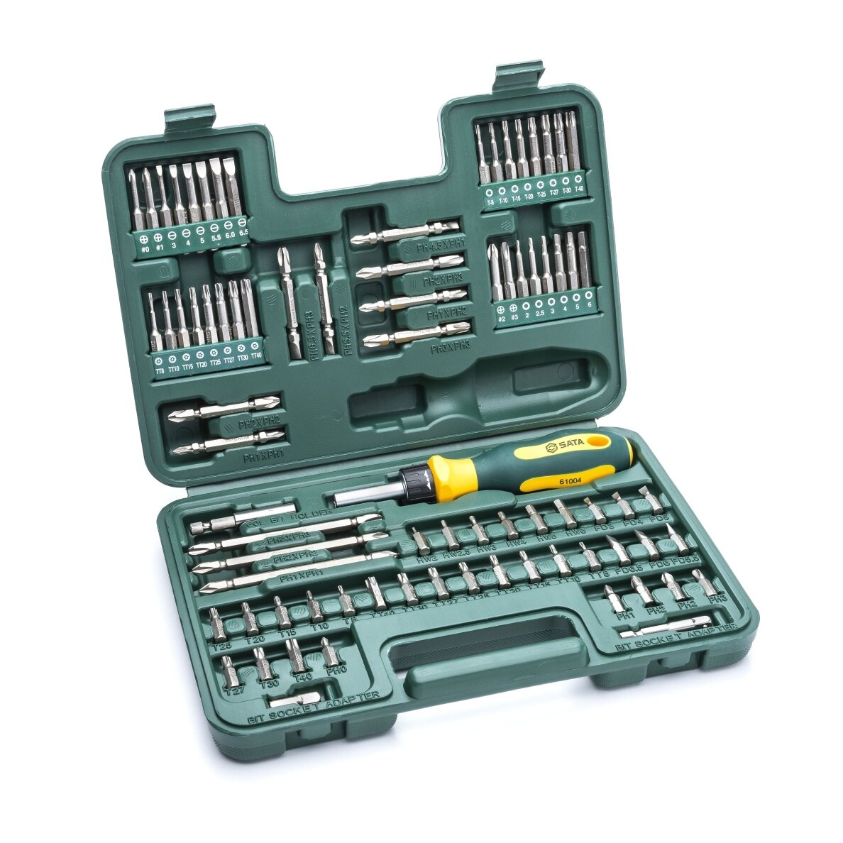 Keičiamų antgalių rinkinys (IMBUS, TORX, SPLINE) 80vnt. Keičiamų antgalių rinkinys (IMBUS, TORX, SPLINE) 80vnt.