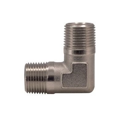 L-tipo jungtis 1/4" x 1/4" su išoriniu sriegiu L-tipo jungtis 1/4" x 1/4" su išoriniu sriegiu