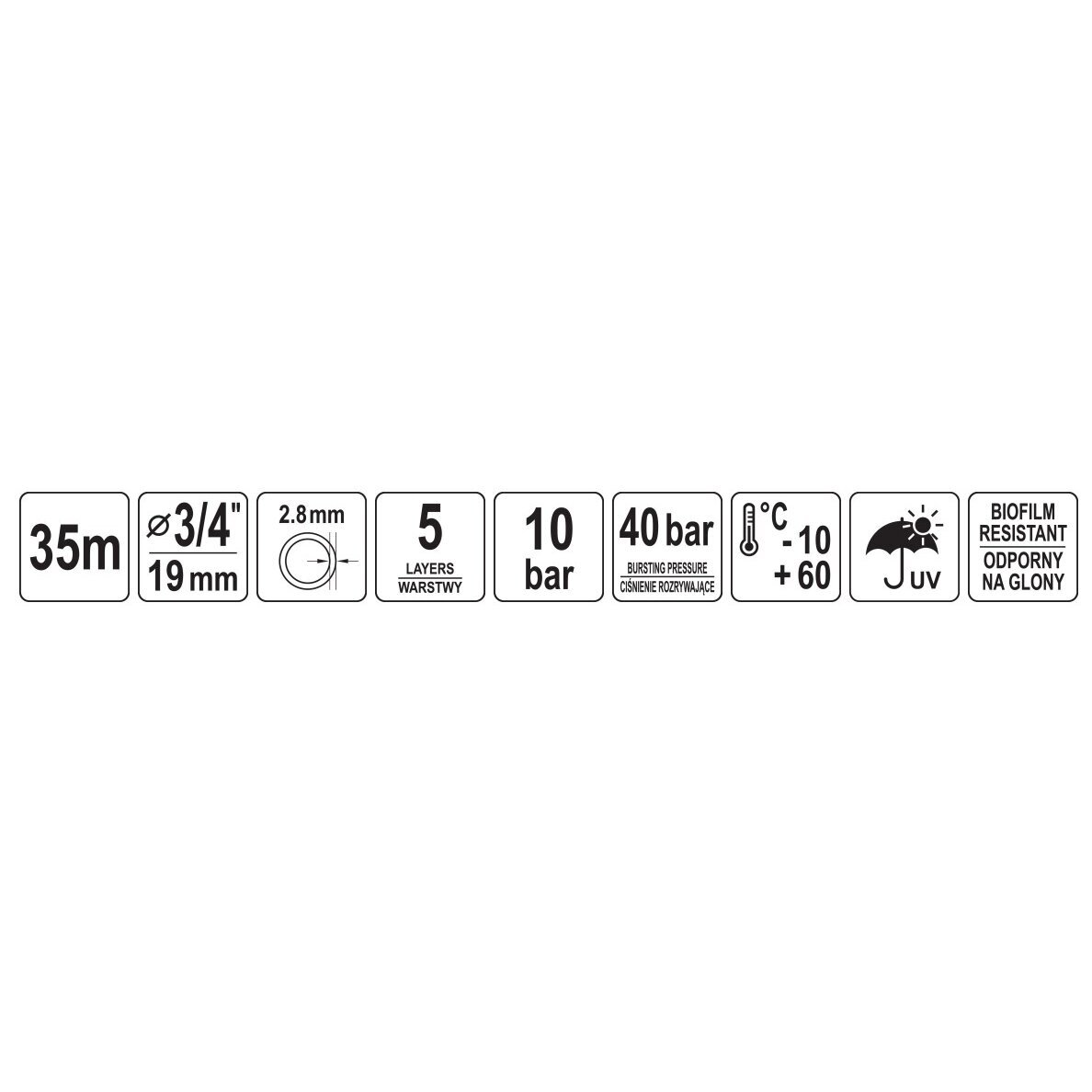 Laistymo žarna 3/4" 35m (5-sluoksnių) 1 Laistymo žarna 3/4" 35m (5-sluoksnių) 1