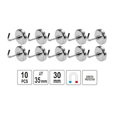 Magnetinių kabliukų rinkinys 10vnt Magnetinių kabliukų rinkinys 10vnt