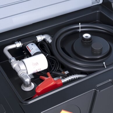 Mobili kuro talpykla 440L (plastikinė) su pompa 12V DCTP40 (automatiniu pistoletu ir filtru) 2 Mobili kuro talpykla 440L (plastikinė) su pompa 12V DCTP40 (automatiniu pistoletu ir filtru) 2