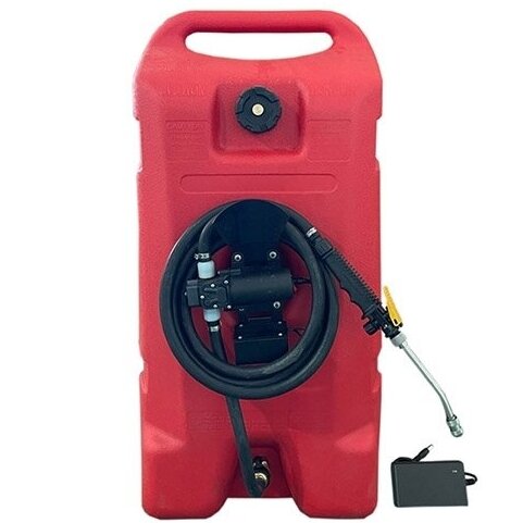 Mobili kuro talpa (plastikinė) su pompa 12V akum./230V 53L su ratukais Mobili kuro talpa (plastikinė) su pompa 12V akum./230V 53L su ratukais