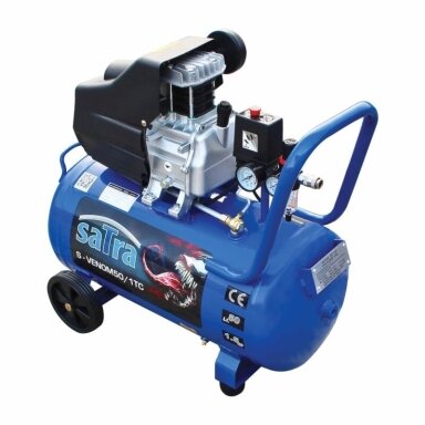 Oro kompresorius tepalinis su tiesiogine pavara 230V 1.5HP 1.1KW 50L 190L/min SATRA Oro kompresorius tepalinis su tiesiogine pavara 230V 1.5HP 1.1KW 50L 190L/min SATRA