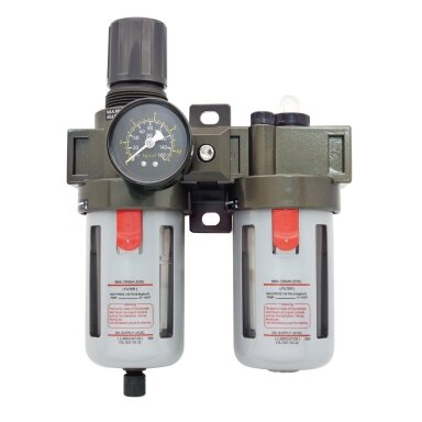 Oro srauto reguliatorius 3/4" su filtru ir tepaline Oro srauto reguliatorius 3/4" su filtru ir tepaline