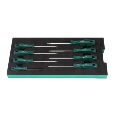 Padėklas. Atsuktuvų TORX rinkinys 8vnt. Padėklas. Atsuktuvų TORX rinkinys 8vnt.