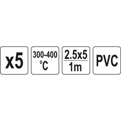 Plastiko suvirinimo juostų rinkinys (5vnt) (PVC polivinilchloridas) 2.5x5mm 5х1m 2 Plastiko suvirinimo juostų rinkinys (5vnt) (PVC polivinilchloridas) 2.5x5mm 5х1m 2