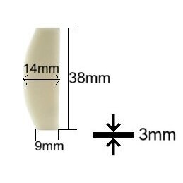 Pneumatinio veržliasukio 1/2" AT241 rotor blade (6vnt.) Nr. 17. Atsarginė dalis 1