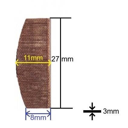 Pneumatinio veržliasukio 1/2“ Mini C1522 rotor blade (6vnt.) Atsarginė dalis 1