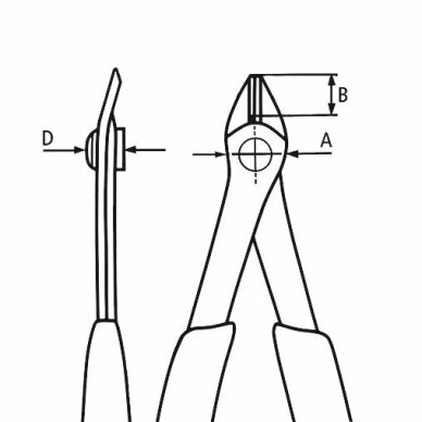 Precizinės elektronikos kirpimo replės 140mm KNIPEX 4 Precizinės elektronikos kirpimo replės 140mm KNIPEX 4