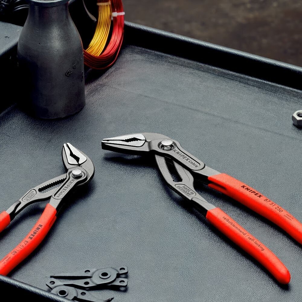 Santechninės replės prailgintos KNIPEX SLIM Cobra su fiksavimu 250mm 4