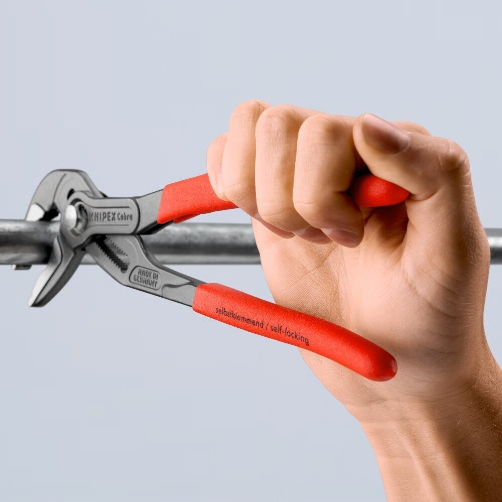 Santechninės replės prailgintos KNIPEX SLIM Cobra su fiksavimu 250mm 6 Santechninės replės prailgintos KNIPEX SLIM Cobra su fiksavimu 250mm 6