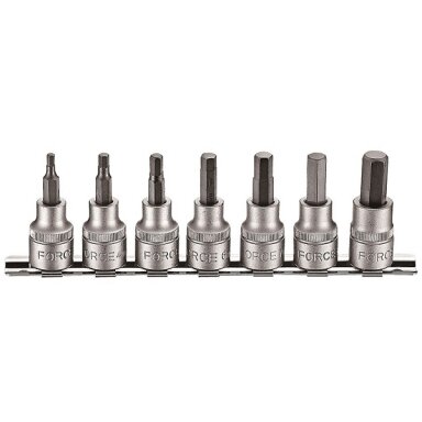 Šešiakampis-galvutė Hex 3/8" rinkinys 7 dalių
