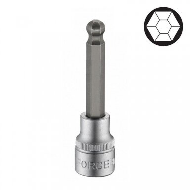 Šešiakampis-galvutė su šarnyru Hex Ball 8mm 1/2"