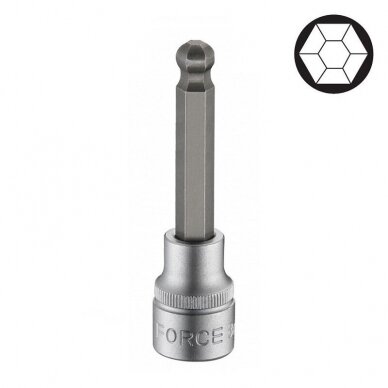 Šešiakampis-galvutė su šarnyru Hex Ball 7mm 1/2" Šešiakampis-galvutė su šarnyru Hex Ball 7mm 1/2"