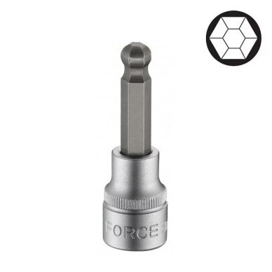 Šešiakampis-galvutė su šarnyru Hex Ball 5mm 3/8" 62mmL Šešiakampis-galvutė su šarnyru Hex Ball 5mm 3/8" 62mmL