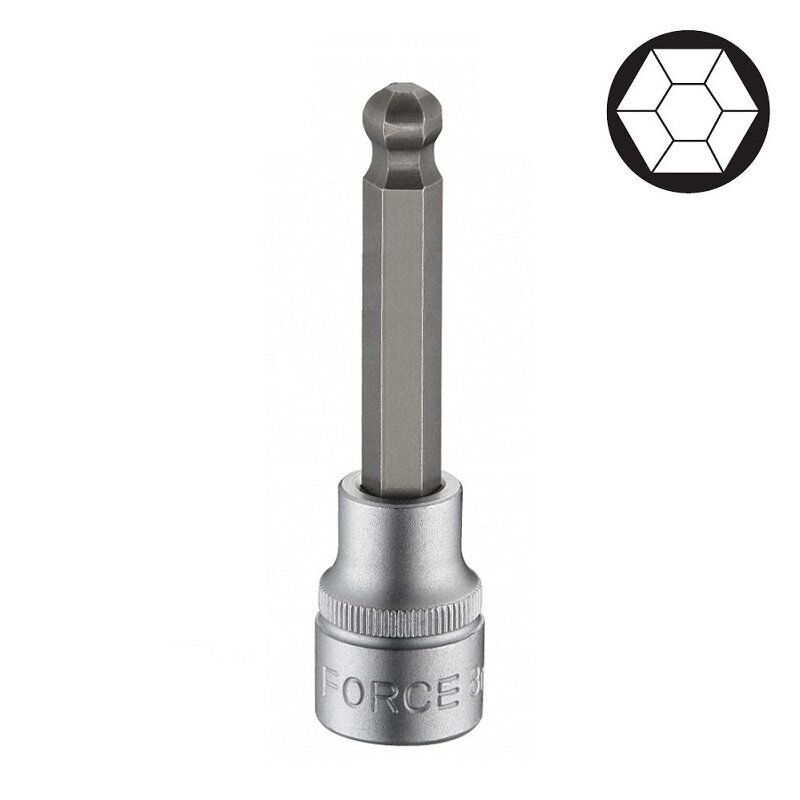 Šešiakampis-galvutė su šarnyru Hex Ball 8mm 1/2"