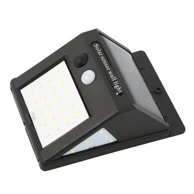 Sieninis šviestuvas su saulės baterija ir judesio jutikliu 6W 5500K LED Sieninis šviestuvas su saulės baterija ir judesio jutikliu 6W 5500K LED