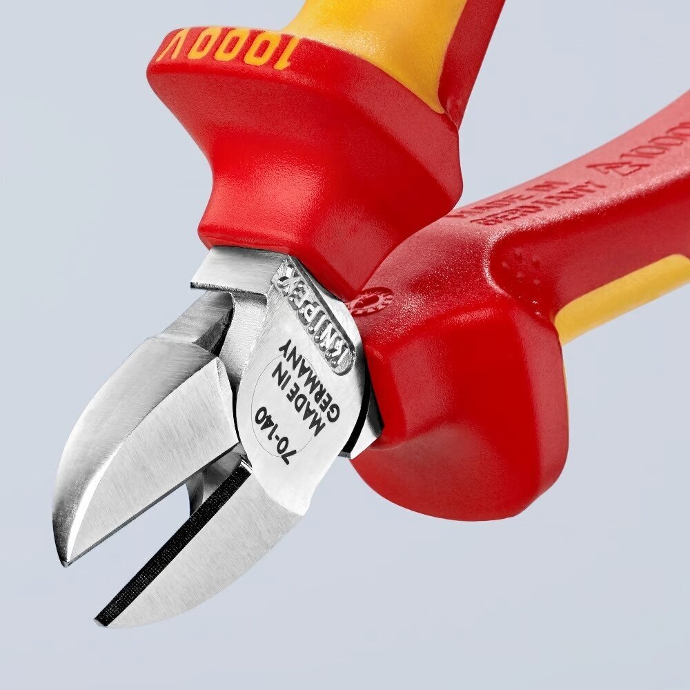 Šoninio kirpimo replės elektrikui 140mm (1000V) KNIPEX 6 Šoninio kirpimo replės elektrikui 140mm (1000V) KNIPEX 6