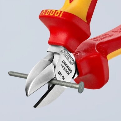 Šoninio kirpimo replės elektrikui 140mm (1000V) KNIPEX 4 Šoninio kirpimo replės elektrikui 140mm (1000V) KNIPEX 4