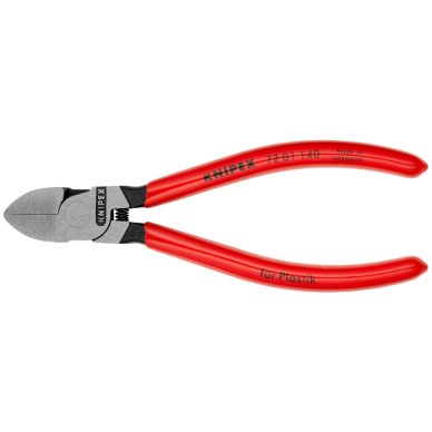 Šoninio kirpimo replės plastikams 140mm KNIPEX 2 Šoninio kirpimo replės plastikams 140mm KNIPEX 2